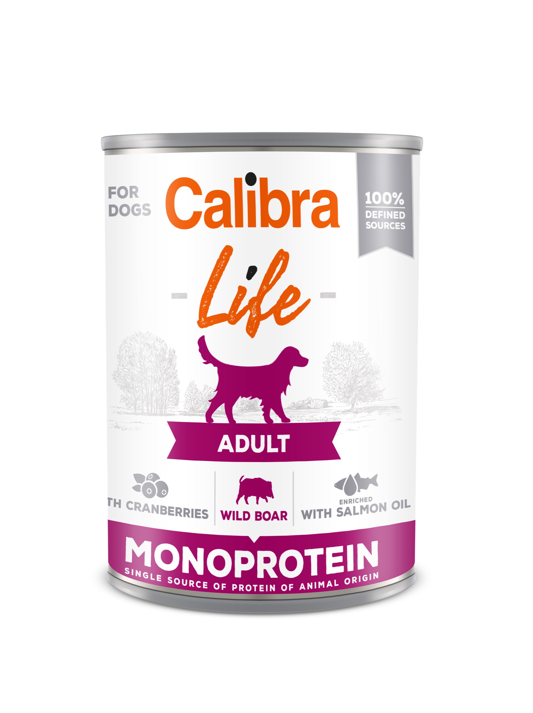 Calibra Life Adult Wild boar with Cranberries konserv koertele 400g 1 Calibra Life Adult Wild boar with Cranberries konserv koertele 400g