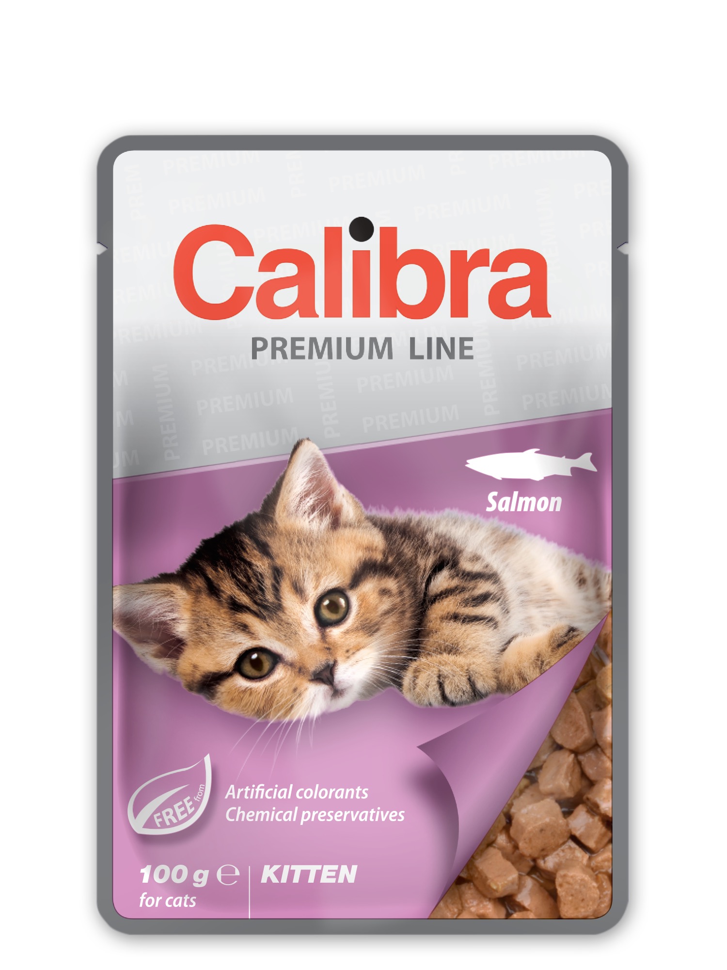 Calibra Premium Kitten Salmon märgtoit kassipoegadele 100g 1 Calibra Premium Kitten Salmon märgtoit kassipoegadele 100g