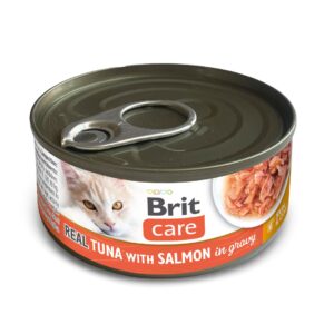 Brit Care Real Tuna with Salmon in gravy konserv kassidele 80g