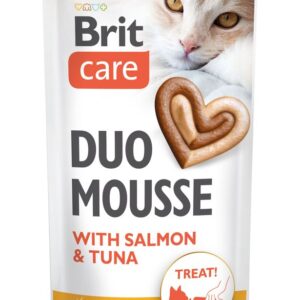 Brit Care Creamy Duo Mousse with Salmon and Tuna maius kassile 4x14g