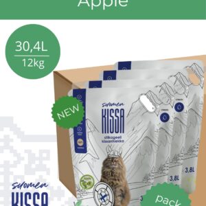 Suomen Kissa õunalõhnaline silikageelist kassiliiv 30,4L
