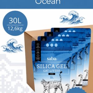 SABA ookeanilõhnaline silikageelist kassiliiv 30L