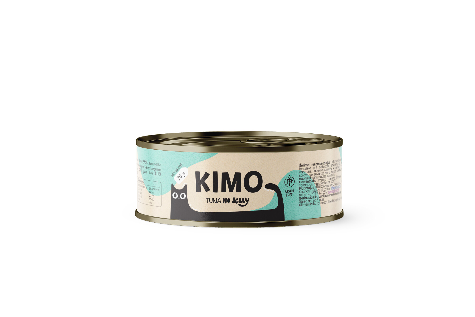 Kimo Tuna in Jelly konserv kassidele 70g 1 Kimo Tuna in Jelly konserv kassidele 70g