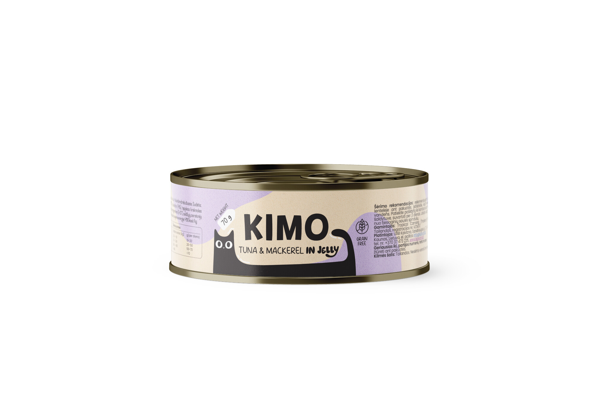 Kimo Tuna & Mackerel in Jelly konserv kassidele 70g 1 Kimo Tuna & Mackerel in Jelly konserv kassidele 70g