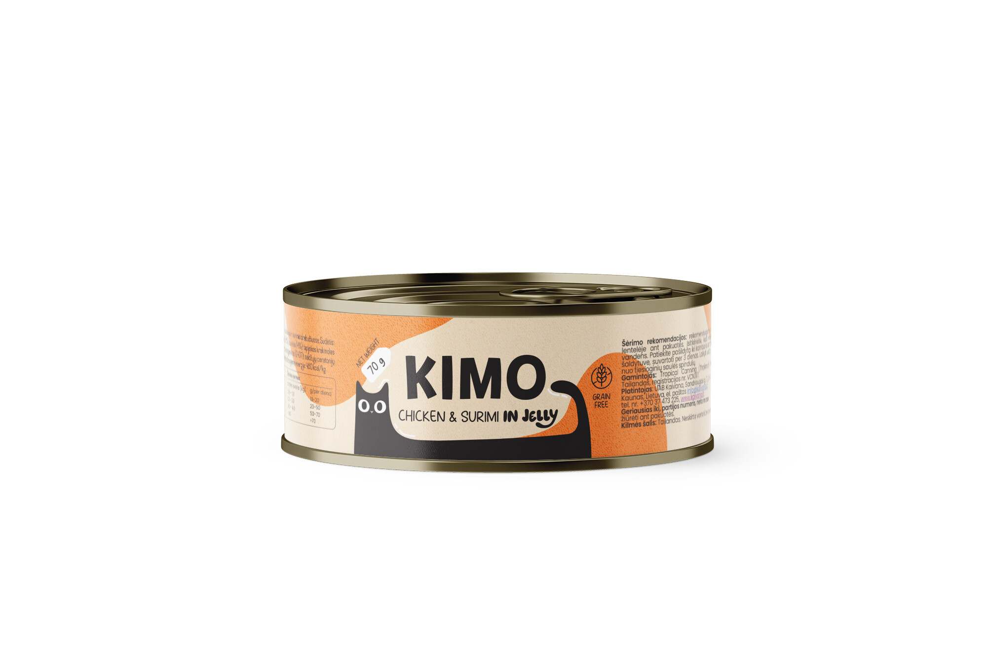 Kimo Chicken & Surimi in Jelly konserv kassidele 70g 1 Kimo Chicken & Surimi in Jelly konserv kassidele 70g
