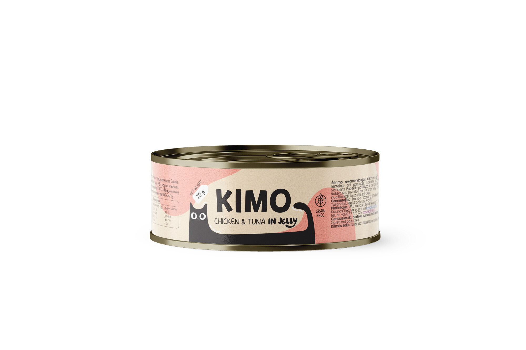 Kimo Chicken & Tuna in Jelly konserv kassidele 70g 1 Kimo Chicken & Tuna in Jelly konserv kassidele 70g