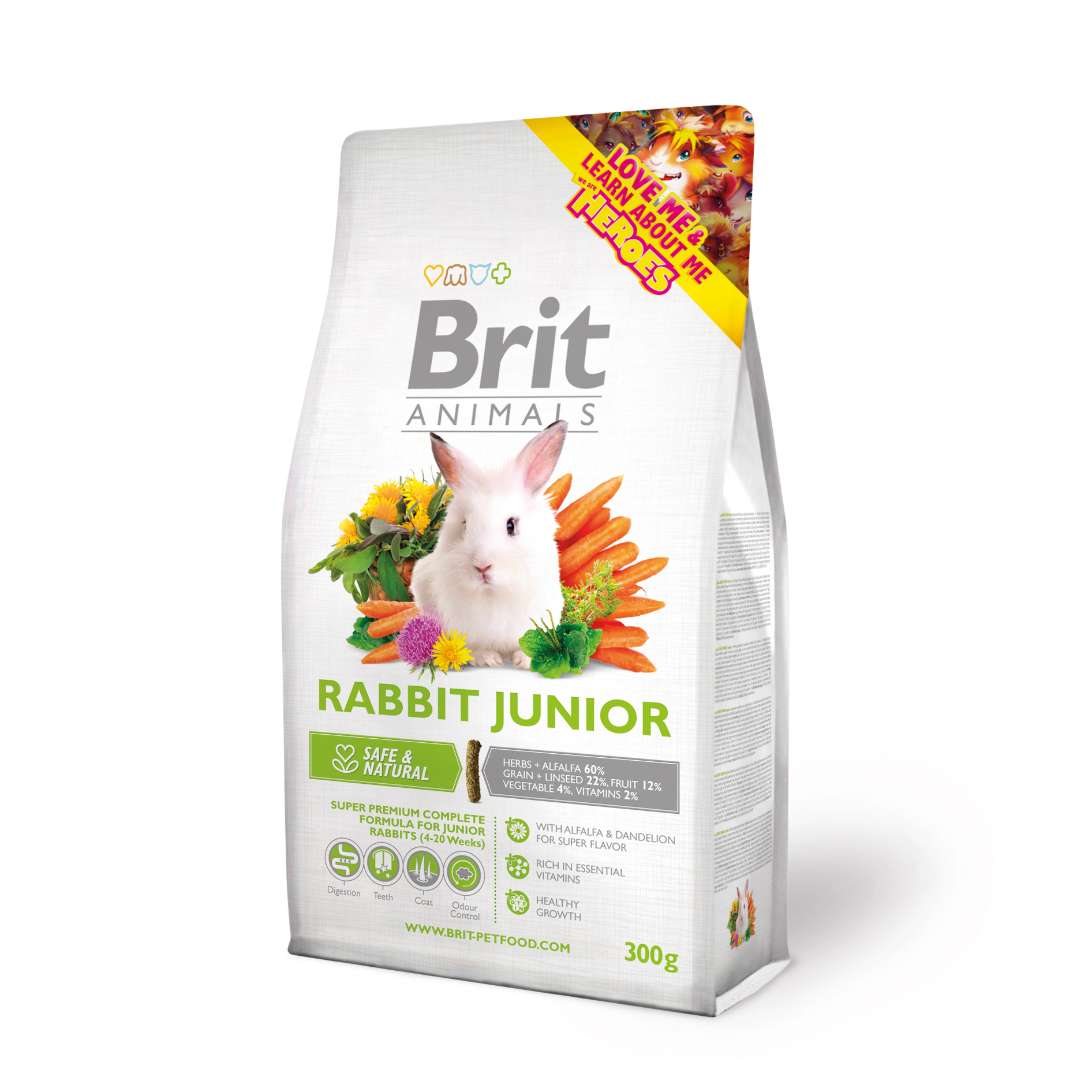 Brit Animals Rabbit Junior täissööt noortele jänestele 0,3kg 1 Brit Animals Rabbit Junior täissööt noortele jänestele 0,3kg