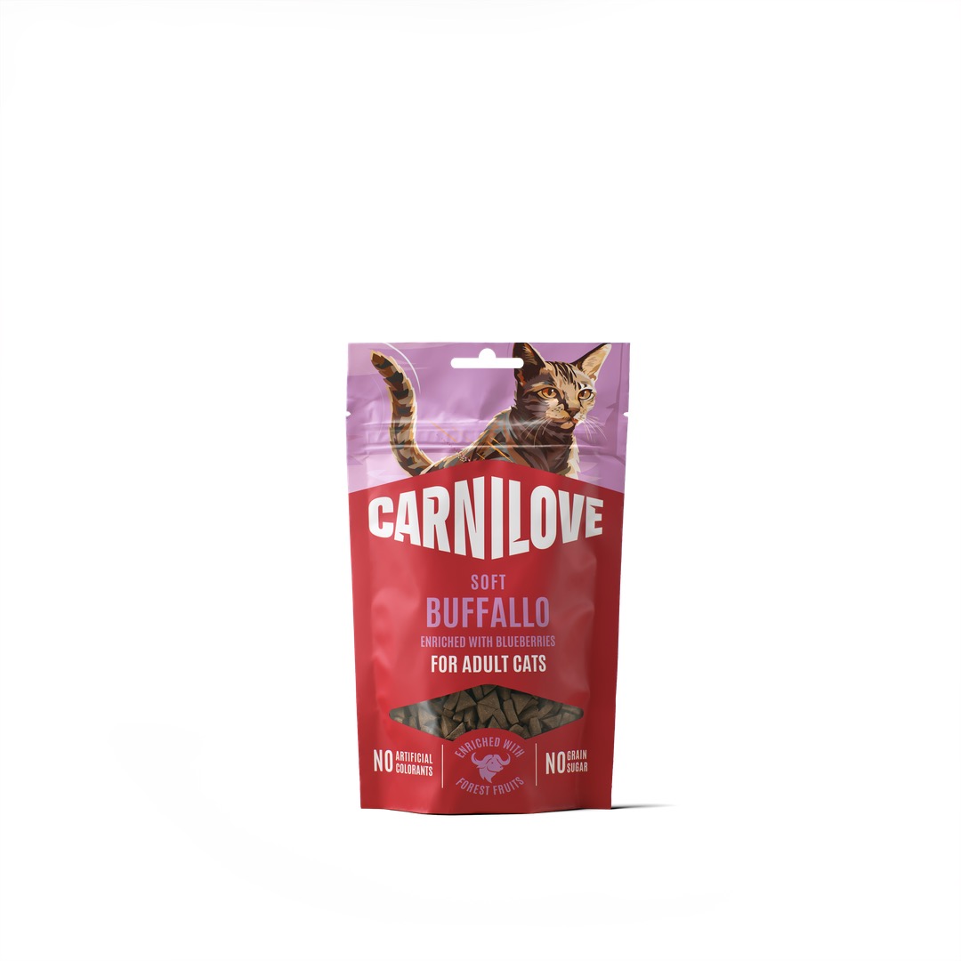 Carnilove Buffalo with Blueberries maiused kassile 50g 1 Carnilove Buffalo with Blueberries maiused kassile 50g