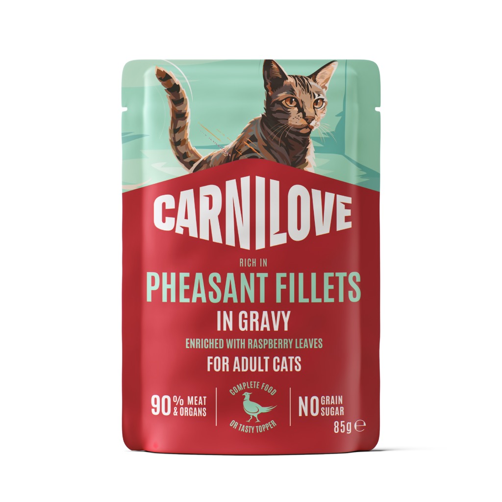 Carnilove Pheasant Gravy with Raspberry Leaves märgtoit kassidele 85g 1 Carnilove Pheasant Gravy with Raspberry Leaves märgtoit kassidele 85g
