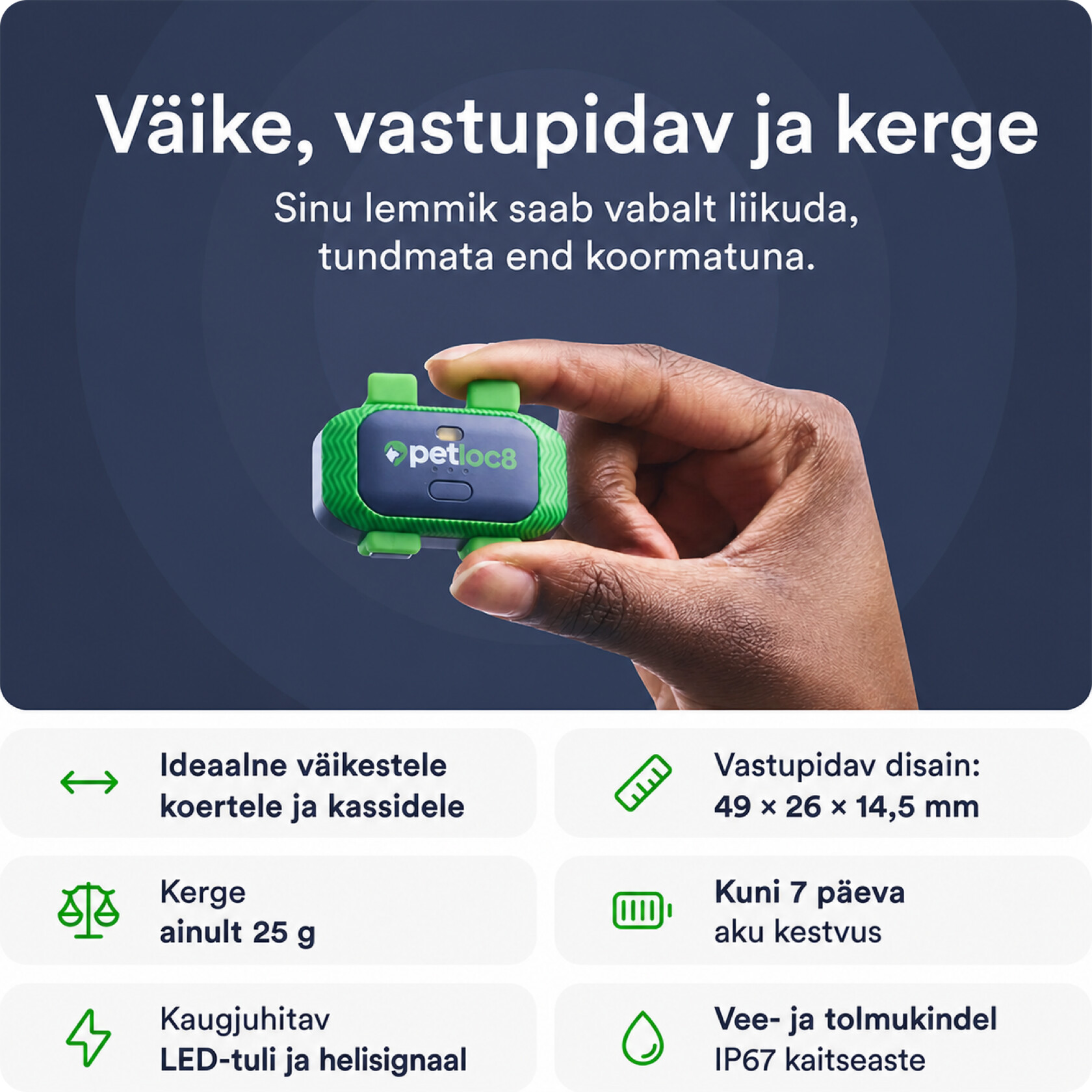 Petloc8 Mini GPS jälgimisseade 3 Petloc8 Mini GPS jälgimisseade - Pilt 3