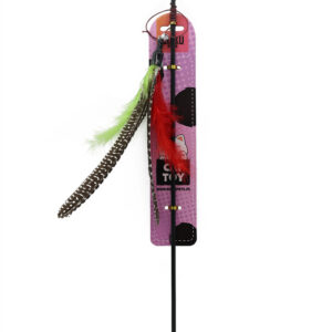 Bubu Pets kassiÔng kellukese ja vÀrviliste sulgedega 41-101cm