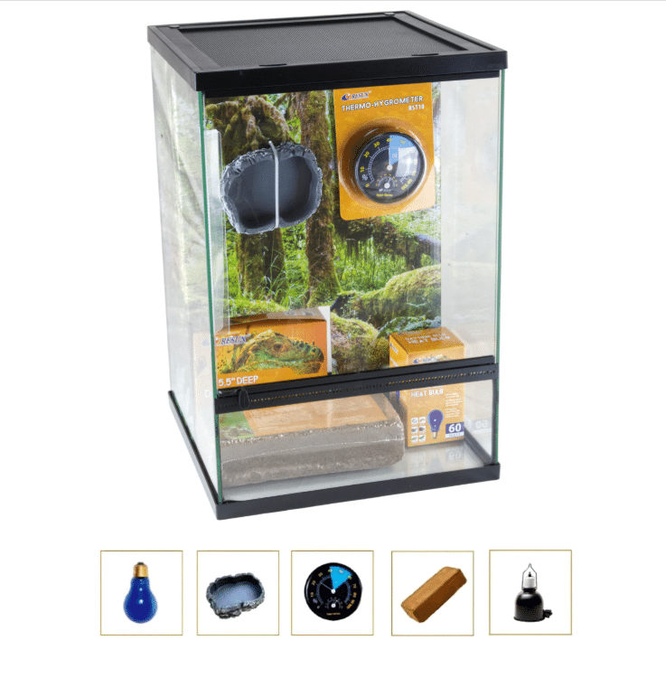 Sleek Tropical Kit TK10 klaasist terraarium 30×30×45 cm 1 Klaasist terraarium Sleek Topical Kit TK10 305x305x457mm Sleek Tropical Kit TK10