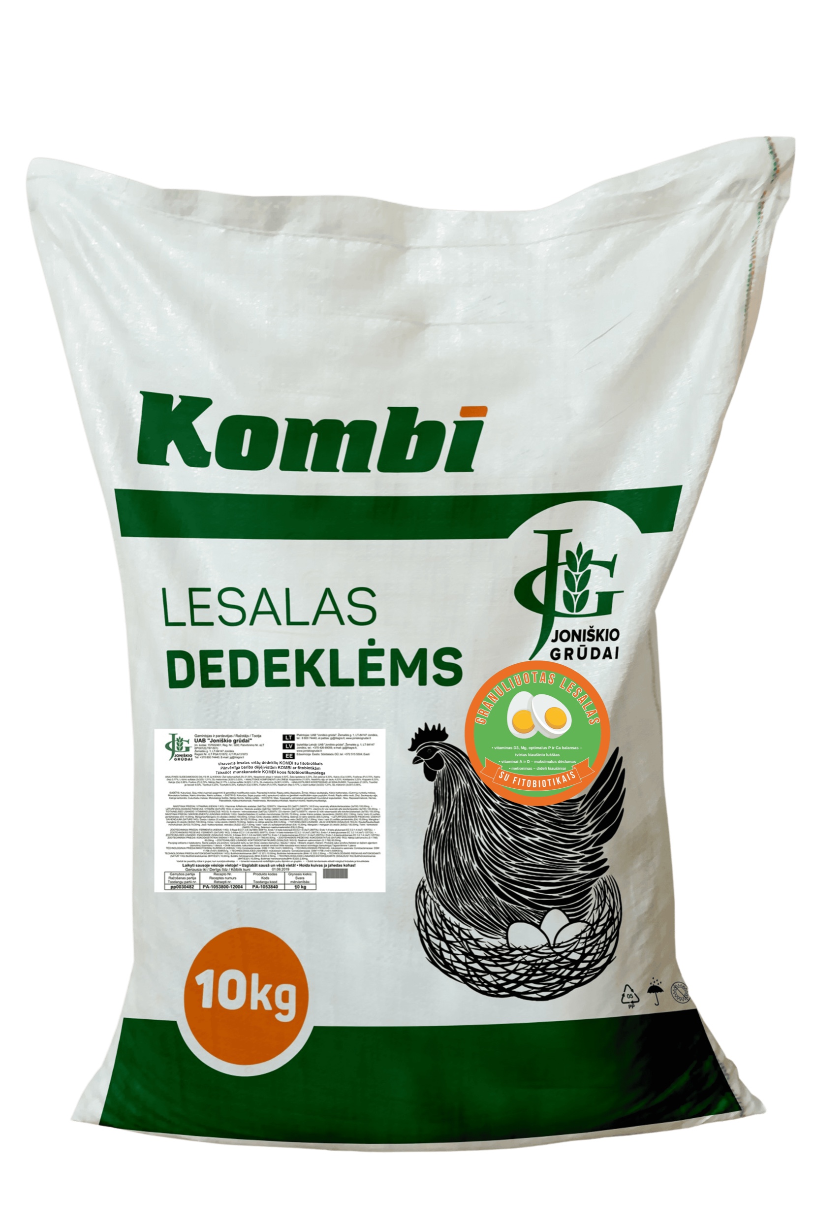 Kombi granuleeritud täissööt munakanadele fütobiootikumidega 10kg 1 Kombi granuleeritud täissööt munakanadele fütobiootikumidega 10kg