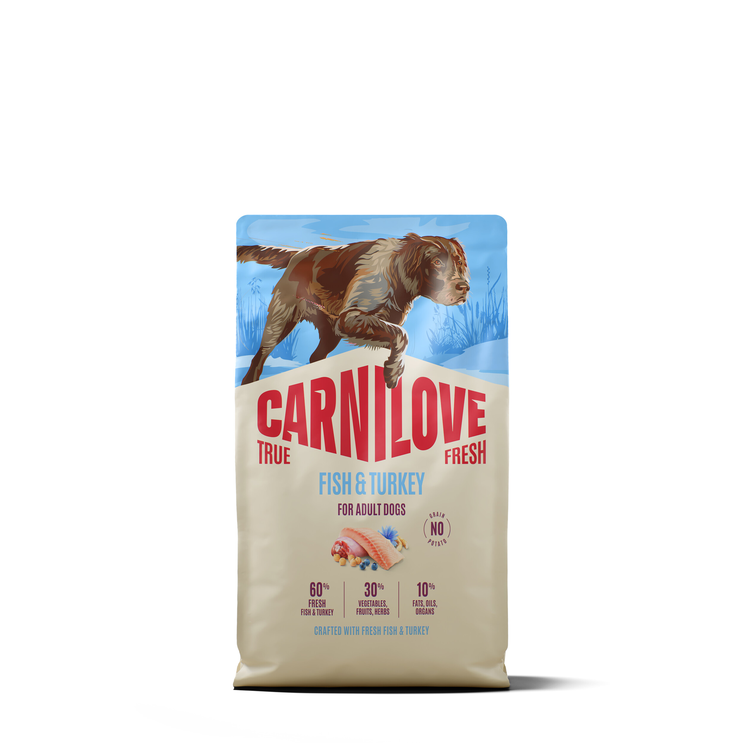 Carnilove True Fresh Fish & Turkey Adult koeratoit 4kg 1 Carnilove True Fresh Fish & Turkey Adult koeratoit 4kg