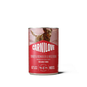 Carnilove Turkey & Reindeer & Wild Boar konserv koertele 400g