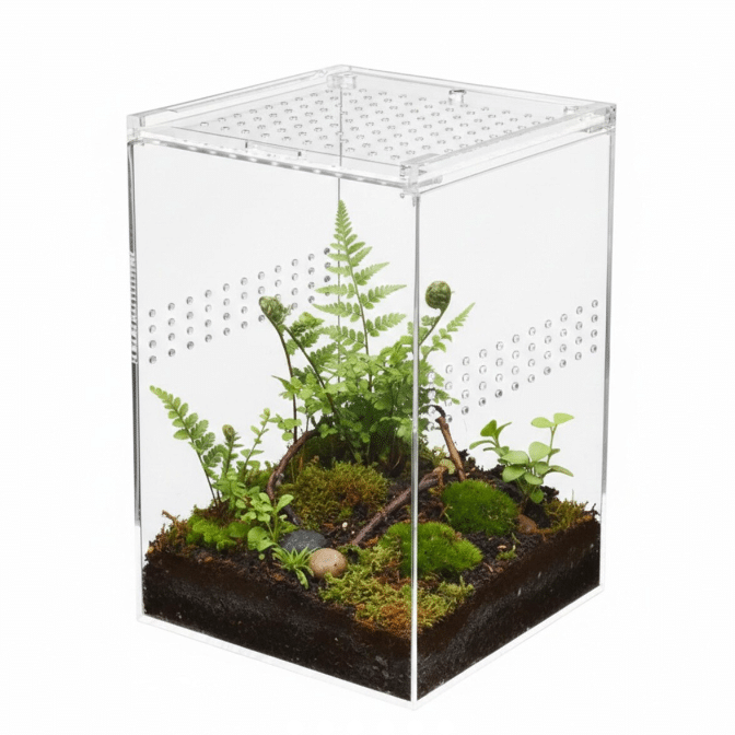 Akrüülist terraarium 15 × 15 × 23 cm 4 Akrüülist terraarium 15 × 15 × 23 cm - Pilt 4