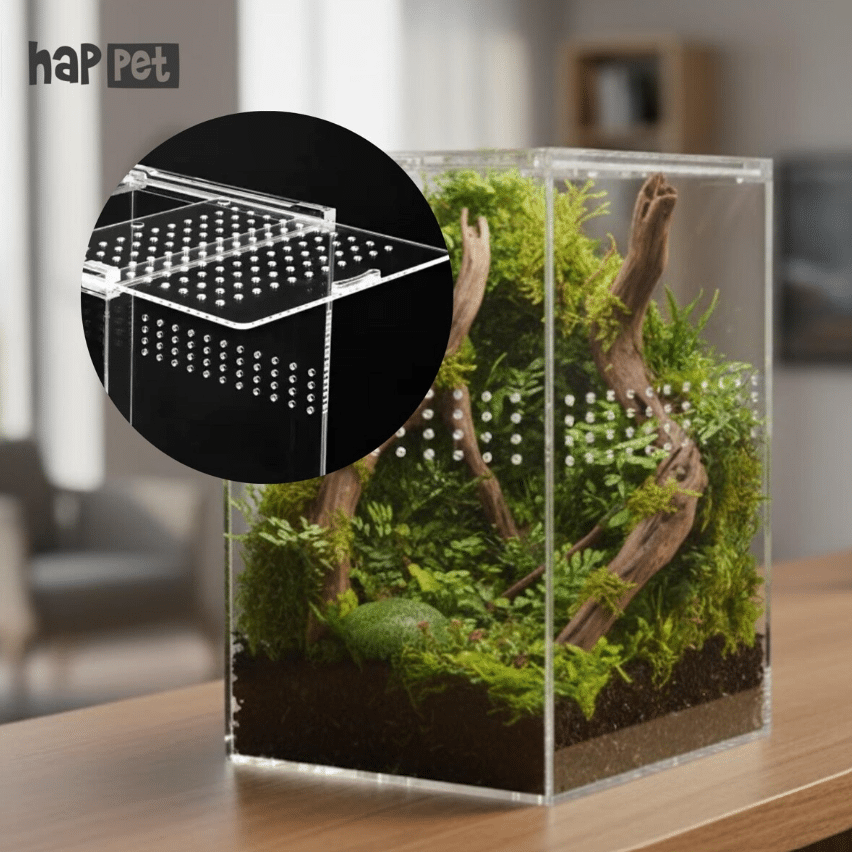 Akrüülist terraarium 15 × 15 × 23 cm 5 Akrüülist terraarium 15 × 15 × 23 cm - Pilt 5